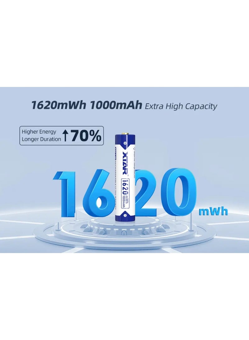 XTAR 4pcs AAA Lithium 1620mWh Battery - Image 4